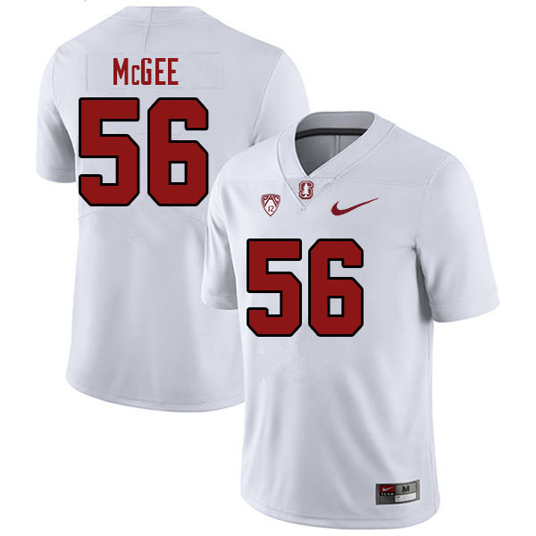 Men #56 Miles McGee Stanford Cardinal College Football Jerseys Stitched Sale-White